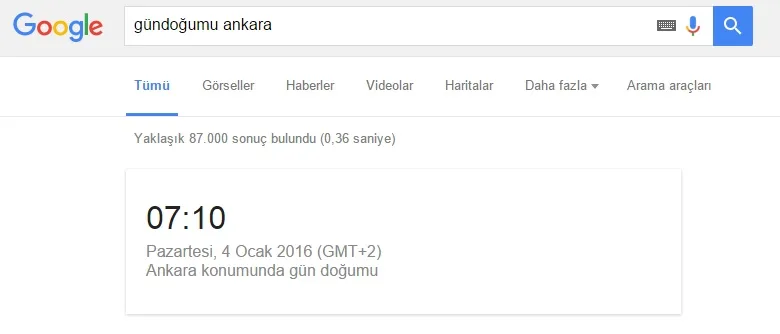 Gündoğumu Arama