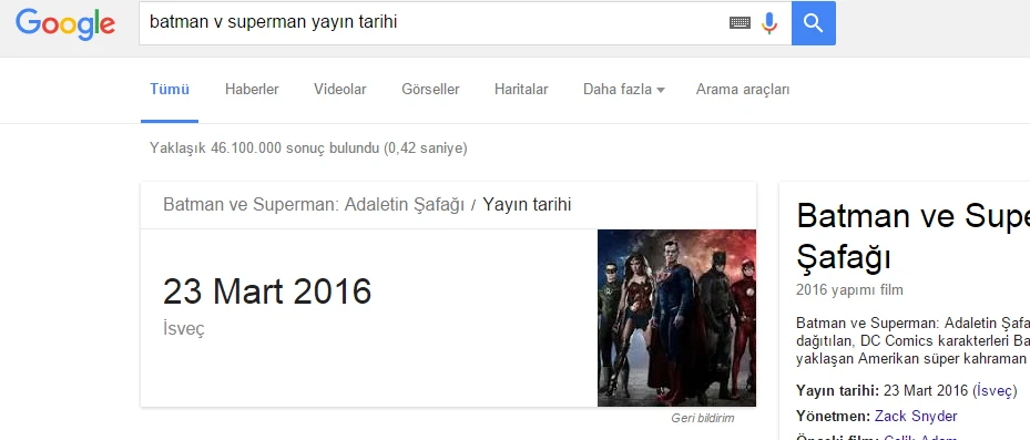 Yayın Tarihi Sorgusu