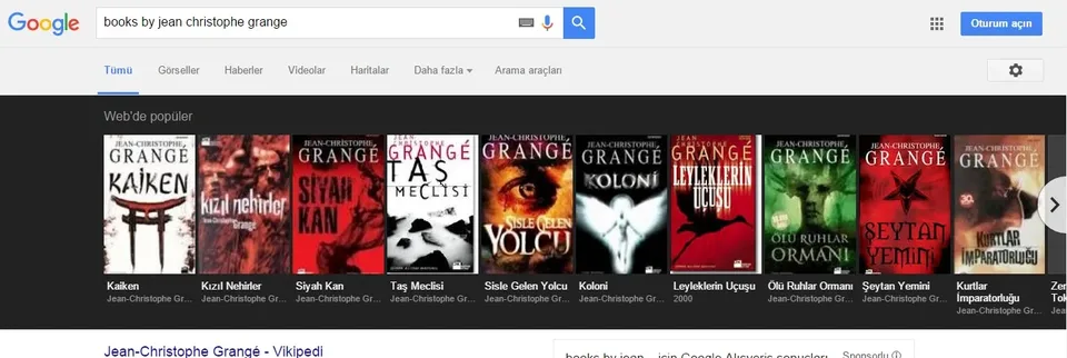 Yazarın Eserlerini Arama